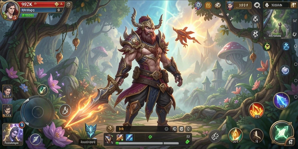 Screenshot gameplay 99ZK dengan aksi seru di dunia fantasi.