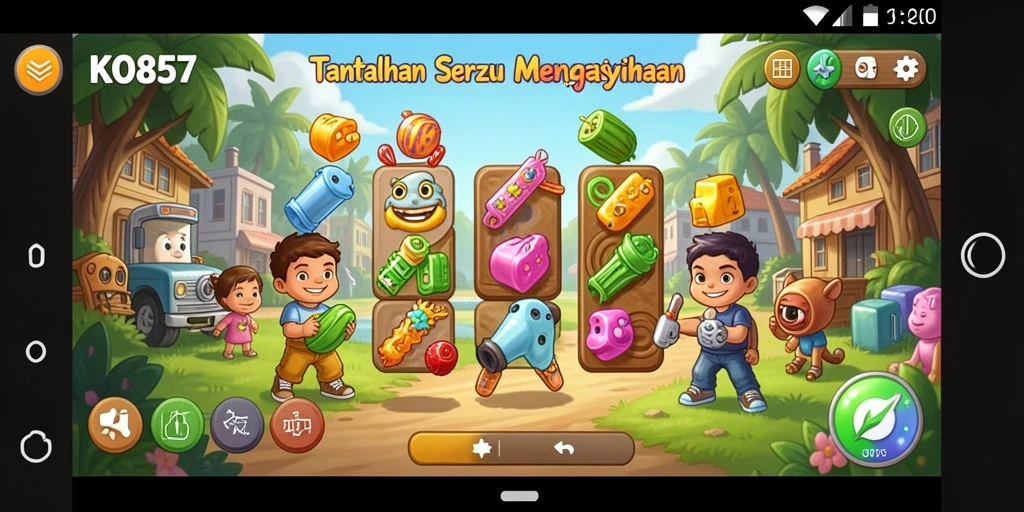 Tangkapan layar utama dari gameplay KO857 yang menampilkan tantangan puzzle seru.