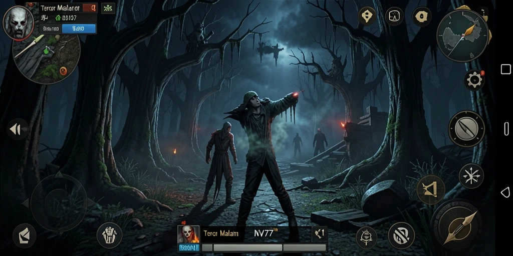 Gameplay NV77 yang menegangkan dan menyeramkan.
