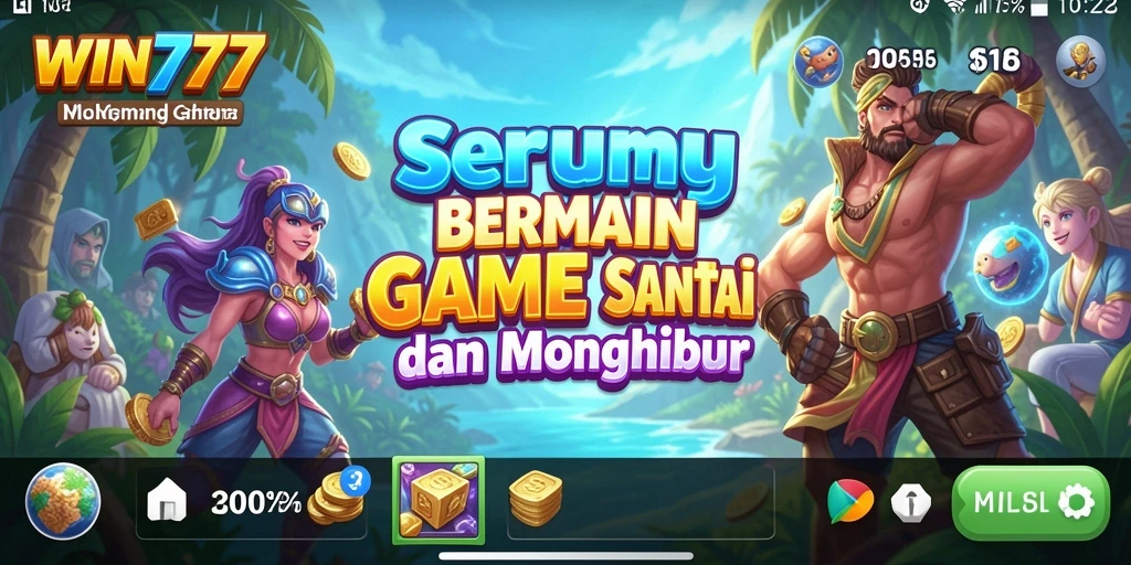 Tampilan gameplay WIN777 yang ceria dan mengasyikkan.